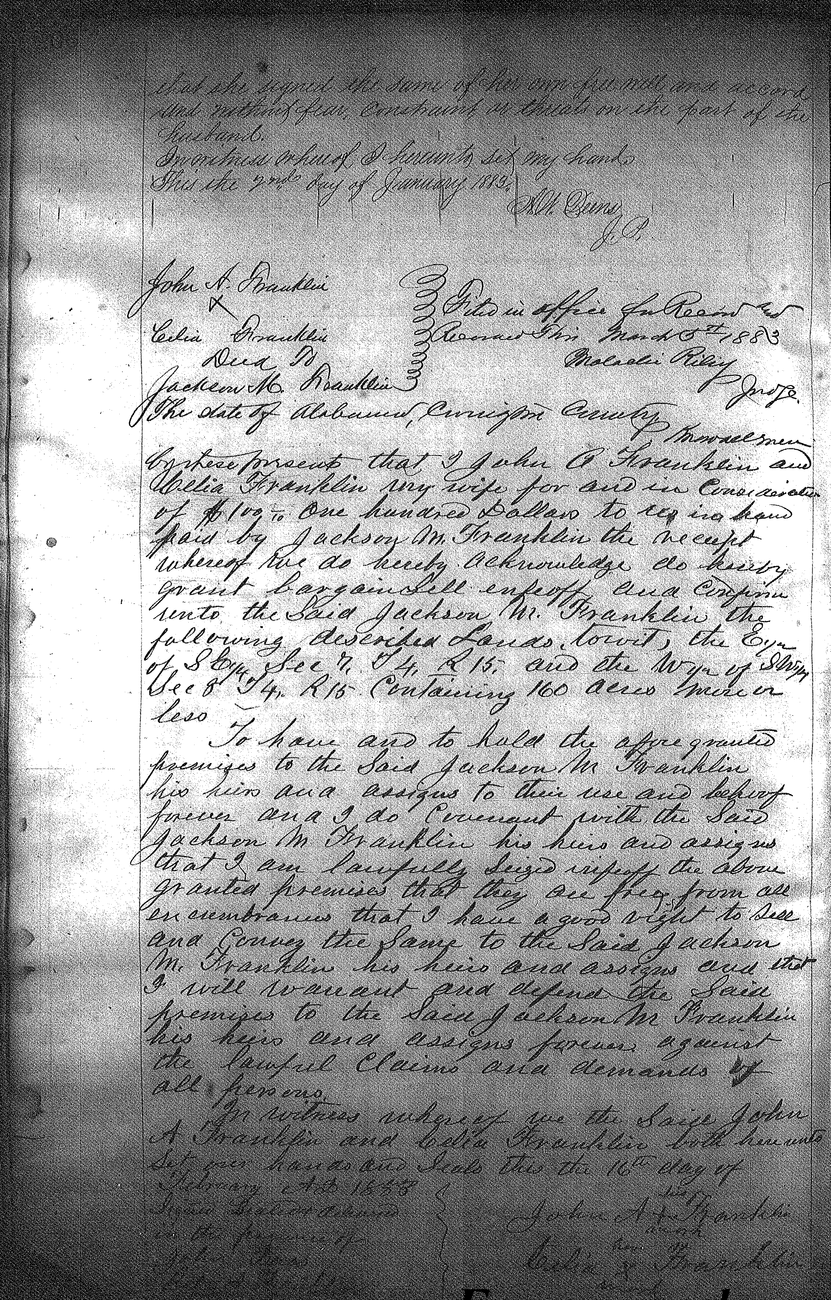 Tracking Your Roots Covington Co, AL Deed Record Vol B